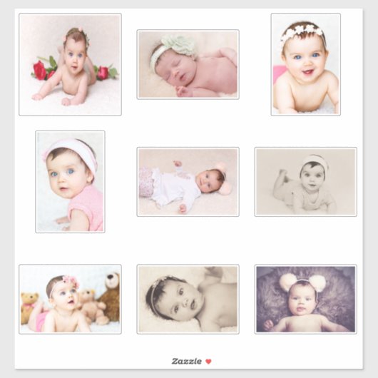 Sticker Faites votre propre collection personnalisée de dé (Feuille)