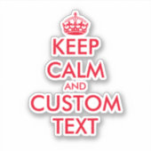 Sticker Faites votre propre drôle garder calme bouteille d (Devant)