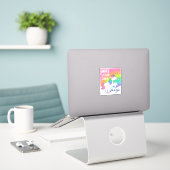 Sticker Faites votre propre magie | Cute Unicorn (Ordinateur portable sur le bureau)
