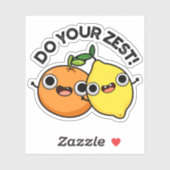 Sticker Faites votre zeste amusante de fruits d'agrumes (Feuille)