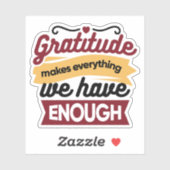 Sticker Faith and Gratitude Artwork – Uplifting Christian  (Feuille)