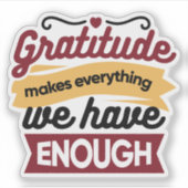 Sticker Faith and Gratitude Artwork – Uplifting Christian (Devant)