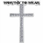 Sticker Faith Cross Silver - À Porter (Devant)