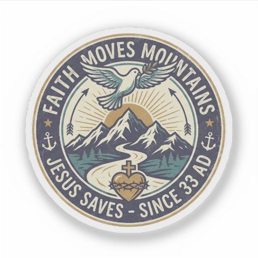 Sticker Faith Moves Mountains (Devant)