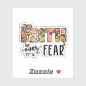 Sticker Faith Over Fear (Feuille)