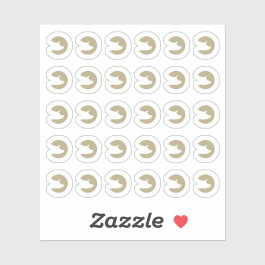Sticker Fake Golden Pork Wedding Guests Meal Choice (Feuille)