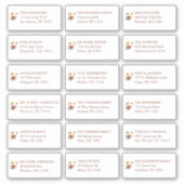 Sticker Fall Floral Mariage Guest Nom du bénéficiaire Adre (Devant)