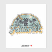 Sticker Fallbrook, Californie (Feuille)