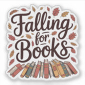 Sticker Falling for Books - Cosy Automne Lecture (Devant)