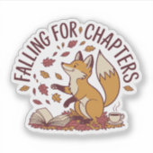 Sticker Falling for Chapitres — Fox, thé et livres (Devant)
