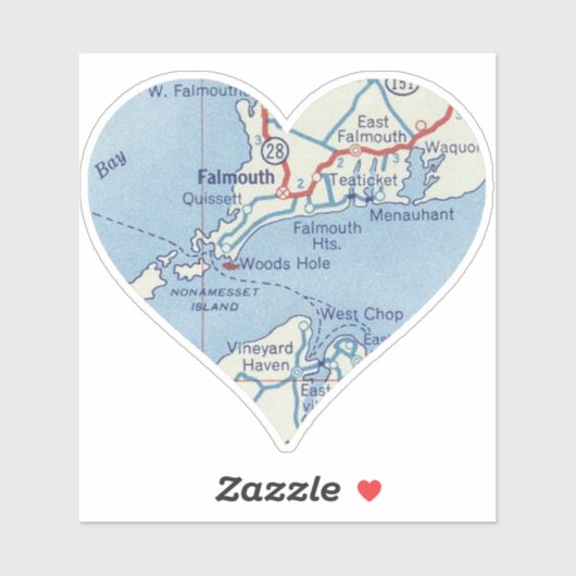 Sticker Falmouth MA (Feuille)
