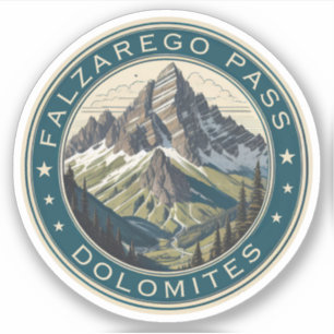 Sticker Falzarego col haute montagne Belluno Italie