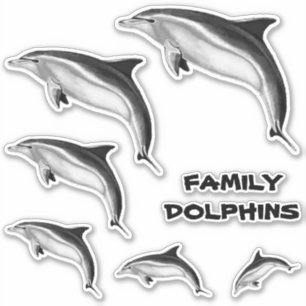 STICKER FAMILLE BOTTLENOSE DOLPHINS