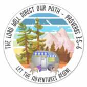 Sticker Famille chrétienne Été Camping Van Life (Devant)