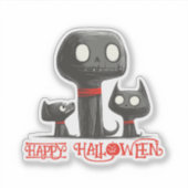 Sticker Famille de chiens éffrayants (Devant)