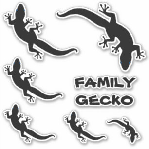 STICKER FAMILLE GECKO