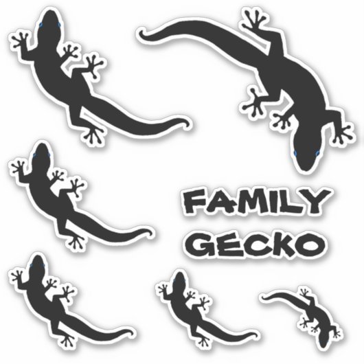 STICKER FAMILLE GECKO (Devant)