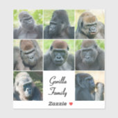 Sticker Famille Gorilla (Feuille)