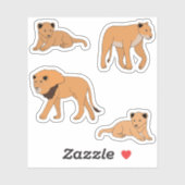 Sticker Famille Lion (Feuille)
