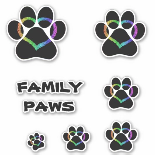 STICKER FAMILLE PAWS KITTY (Devant)
