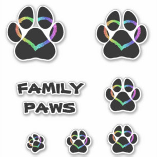 STICKER FAMILLE PAWS PUP