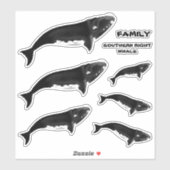 STICKER FAMILLE SUD-DROITE BALEINE (Feuille)