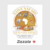 Sticker Family Group LOVE SAFARI Souvenir (Feuille)