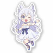 Sticker Fanart de Fenrys dans le style Chibi (Recto)