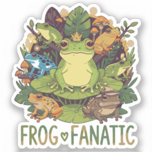 Sticker Fanatique d'amour de grenouille