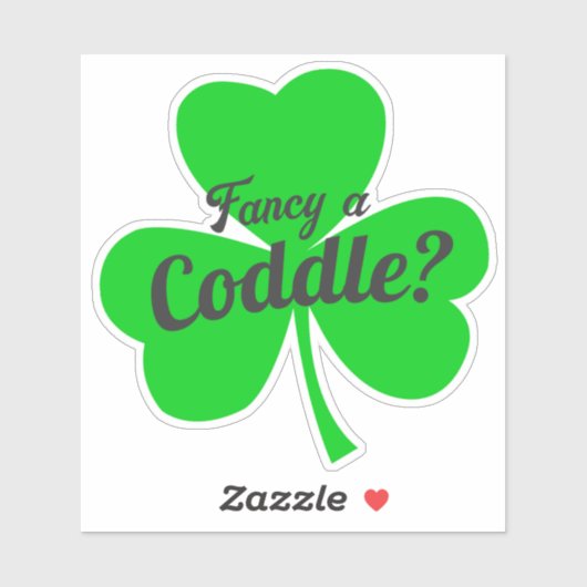 Sticker Fancy A Coddle Irish Food Joke (Feuille)