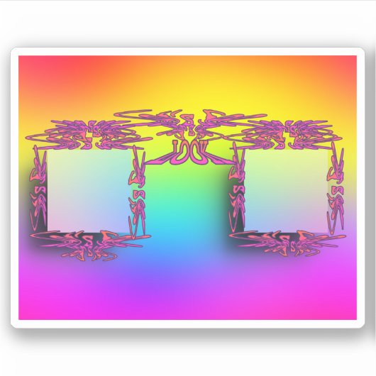 STICKER Fancy bril KIJKEN (Voorkant)