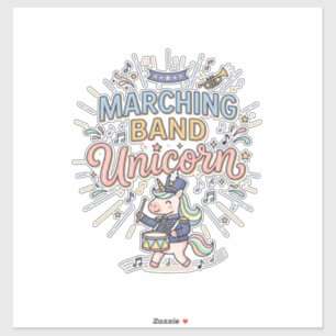 Sticker Fanfare de licorne Marché de licorne Impression Pr