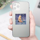 Sticker Fantaisie de Sirène Dorée (Téléphone)