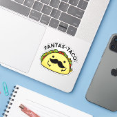 Sticker Fantas-taco Drôle Fantastique Pun Taco (Ordinateur portable avec iPhone)