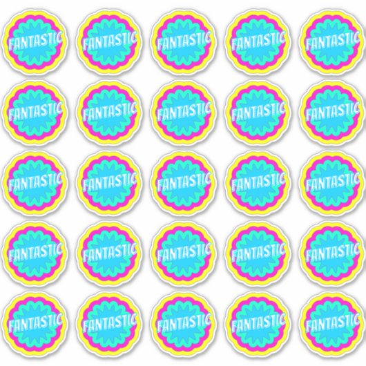 Sticker Fantastic Fun mignon enseignant Récompense Comment (Devant)