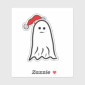 Sticker Fantôme avec Santa Hat (Feuille)
