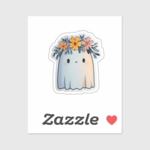 Sticker Fantôme Cute Pastel Floral Couronne - Whim