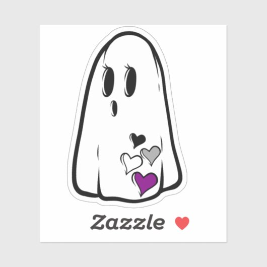 Sticker Fantôme de la fierté de l'as (Feuille)