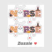 Sticker Fantôme de l'infirmière d'Halloween (Feuille)