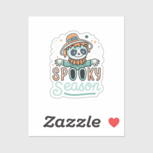 Sticker fantôme drôle avec des chapeaux, saison effrayante