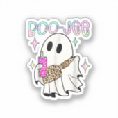Sticker Fantôme drôle d'Halloween Boo Jee (Recto)