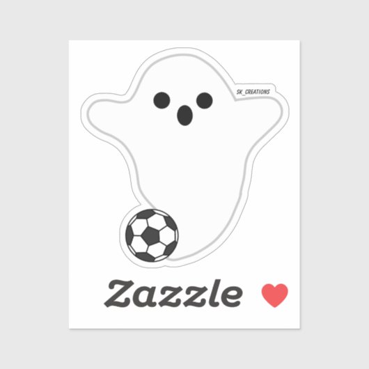 Sticker Fantôme du joueur de football (Feuille)