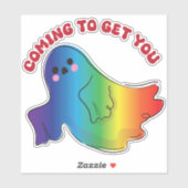 Sticker fantôme mignon (Feuille)