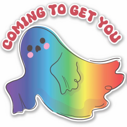 Sticker fantôme mignon (Devant)