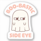Sticker Fantôme mignon BooBastic coup d'oeil drôle (Devant)
