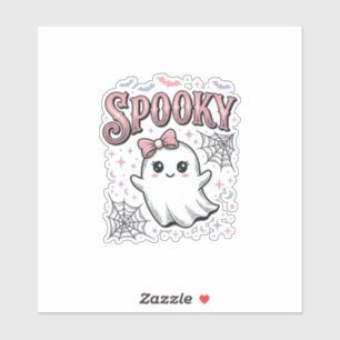 Sticker Fantôme Mignon Effrayant Design de Chemise Hallowe