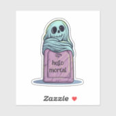 Sticker Fantôme sur Tombstone (Feuille)