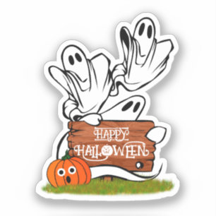 Sticker Fantômes et amis Halloween