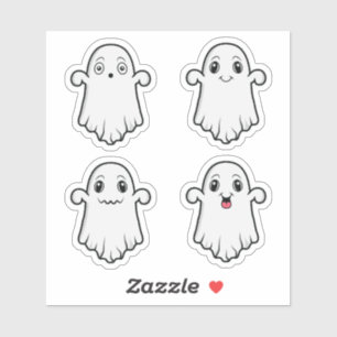 Sticker Fantômes mignons Avec Différentes Expressions Hall