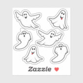 Sticker Fantômes riants Éffrayants d'Halloween (Feuille)